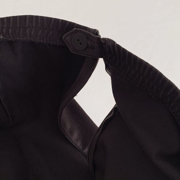 EILEEN FISHER Pants M Brown Stretch Organic Cotton Ankle Side Zip Minimalist - Picture 6 of 11